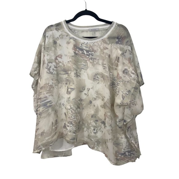 AVON Sheer Layered Pull Over Top Size M/L - Picture 10 of 10